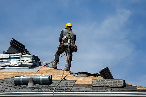 Professional Roofing technician working in South Hill, NY